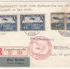 Luxembourg / Germany 1936 Hindenburg 1st North America Flight