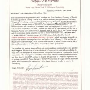 Germany 1926 Oversized Hamburg - Bogota SCADTA Commercial Cover