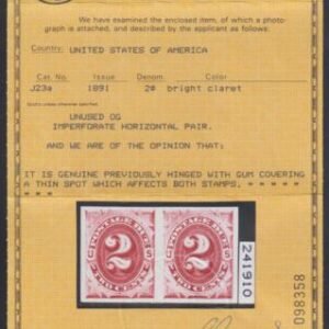 US J23Pa4 Postage Dues VF Hinged - PF Cert cv $425