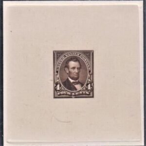 US 254E-3 Reduced Large Die Proof in India - Extremely Rare cv $1,500