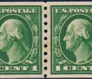 US 412 Washington / Franklin XF Mint Hinged cv $90