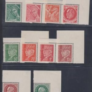 WWII Propaganda Stamps Mi 36a-43a,45a-46a, VF NH - Pieles BPP Certificatecv $1,525