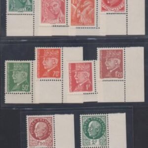 WWII Propaganda Stamps Mi 36a-43a,45a-46a, VF NH - Pieles BPP Certificate cv $1,525