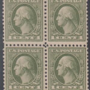 US 525 Washington / Franklin F - VF NH/LH Block of 4 cv $70