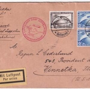 Germany 1930 So. Am  Pan Am flight to Lakehurst  with C38 - C39 S.57N