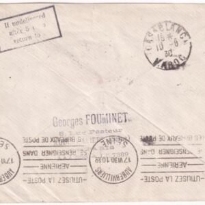 France 1930 Inter Air Post Exhibition Cover to Casablanca