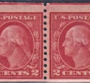 US 454 Washington / Franklin F - VF Mint NH Pair - Extremely Tall mm cv $360