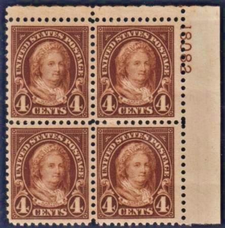 INV-20605itExt_5e144196-ef7b-4ebb-84c4-ad323cce1571 US 636 VF - XF Mint NH Pristine, Exceptionally Well-Centered plate Block