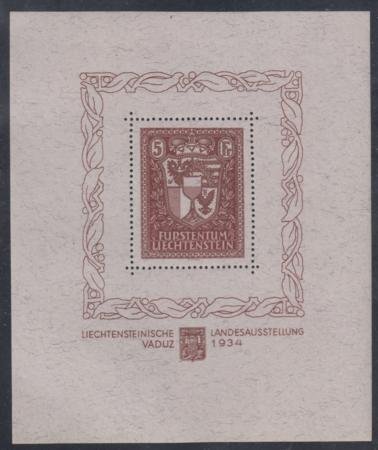 INV-20618itExt_5a79471f-96af-4081-9f7c-cc5bc64bbcb0 Liechtenstein 115 VF - XF NH Vaduz Souvenir Sheet - Key Item of Country cv $2,250