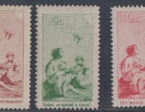 Switzerland PJ1-3 XF Mint LH cv $780