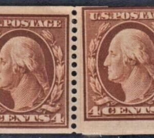 US 354 Washington / Franklin F - XF Mint LH Paste-Up Pair, cv $475++