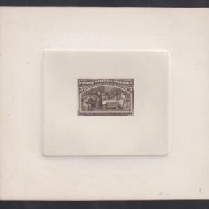 US 234Tc1ay Large Die Proof in Black Brown on India