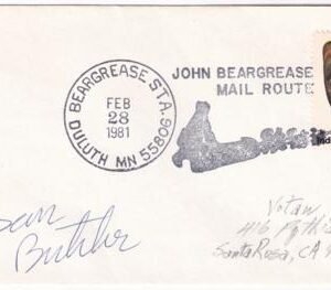 US 1836 on Beargrease Sta. Cover Signed by Susan Butcher, Dog Musher