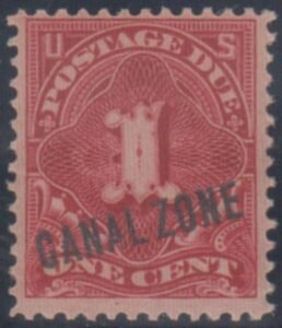 US Possessions - Canal Zone J1 Possessions F - VF Mint Hinged cv $85