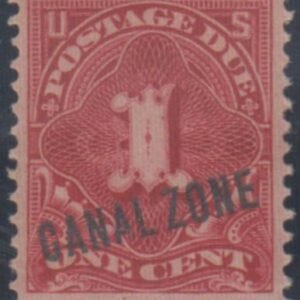 US Possessions - Canal Zone J1 Possessions F - VF Mint Hinged cv $85