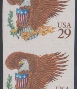 US 2595b Error VF Mint NH Vertical Imperf Pair cv $90