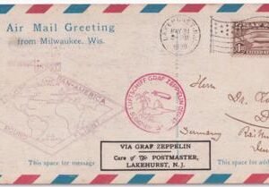 US 1930 C14 F-VF on Legal Sized PPC of Milwaukee View