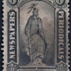 US PR12 Newspaper Fine Used Black Brush Cancel, Short Perf cv $125