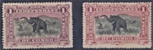 Belgian Congo 24, 24a F - VF LH Rose Lilac LH + Fresh cv $530