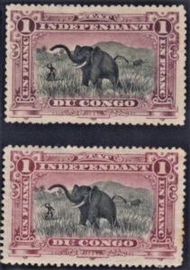 Belgian Congo 24, 24a VF Unused H cv $530