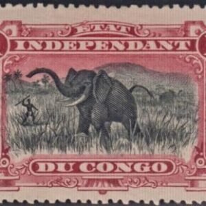 Belgian Congo 25 VF Unused H Carmine, Key Value cv $425