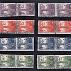 Belgian Congo 468 - 71 VF Mint NH Setenant Pairs with Reversed Years cv $160