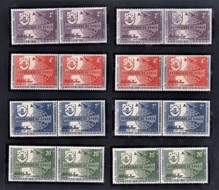 INV-20877itExt_833a8d84-77a2-496d-84cd-83e081879164 Belgian Congo 468 - 71 VF Mint NH Setenant Pairs with Reversed Years cv $160