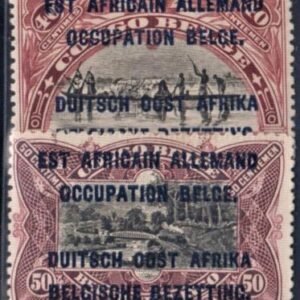 Belgian German East Africa N21-22 VF H Key Values to Set cv $47.50