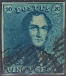 Belgium 2 VF Used 4 Margins cv $57.50