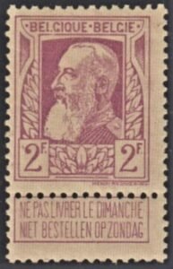 Belgium 91 F - VF Mint LH cv $75