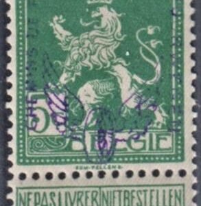 Belgium Q49 F - VF LH "VK" Dealer's Mark cv $200