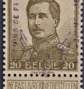 Belgium Q53a F - VF Mint LH - Very Scarce! Kaiser Cert cv $900
