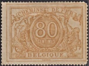 Belgium Q12 F - VF H Wmk cv $72.50+