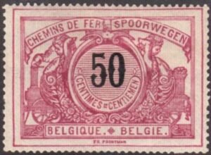 Belgium Q20 F - VF LH Wmk cv $30+
