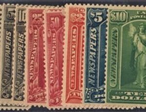 US PR114 - PR122 Newspaper F - VF NH Pristine Short Set cv $475
