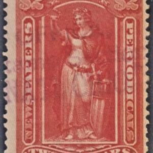 US PR120 Newspaper F - VF Used Nice Violet Straight Line Cancel cv $110