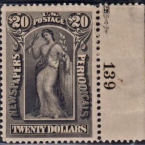 US PR123 Newspaper XF H Plate # Single - Hige Remnant