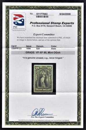 INV-20985x1_6c6f5151-8b9c-41d0-90c7-8ede7b06e29d US PR123 Newspaper VF - XF Unused NH PSE 85 Cert cv $145