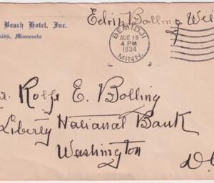 US 1934  Free Frank Cover Signed By Edith Bolling Wilson