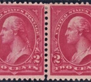 US 266 - 267 Bureau and Regular Issues F - VF Hinged Setenant Pair - II + III, Fresh! cv $220