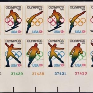 US 1698b Error 1976 Olympics XF NH Imperf PL Block of 12 cv $1,125