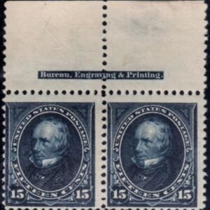 US 274 Bureau and Regular Issues Unused NH Top Imprint Pair Stamps cv $1,200