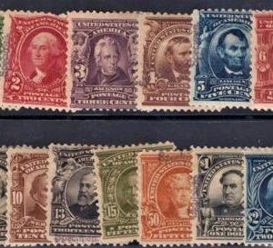 US 300S - 312S Bureau and Regular Issues F - VF Used Hinged cv $2,350