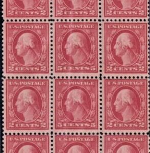 US 505 Washington / Franklin NH Error Block of 12 - Very Fresh cv $1,250
