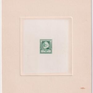 US 864P1 1c Longfellow Large Die Proof in Green on India