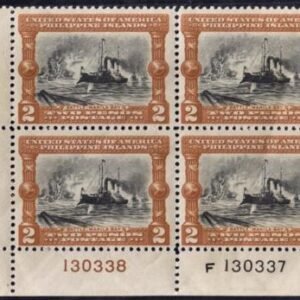 US Possessions - Philippines 444 F - VF Unused NH LL Corner Plate # Block cv $110