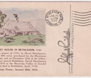 US 708  Autographed Cover, Gifford Pinchot, Governor of PA