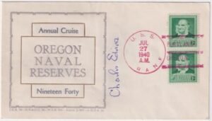 US 874 Autographed  Cover, Charles Edison Sec. of Navy