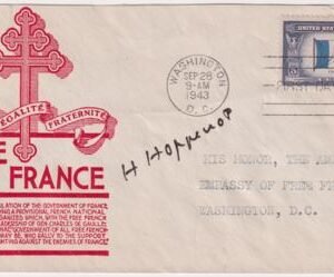 US 915 Autographed FDC, Henri Hoppenot, French  Ambassador
