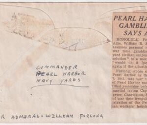 US 932  Autographed Cover  Signed by Rear Admiral William Furlong
